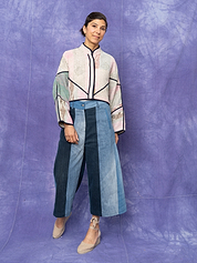 The Nadi Denim Flared Culotte Jeans - Medium