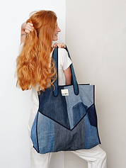 The Pasha Carryall Denim Tote Bag