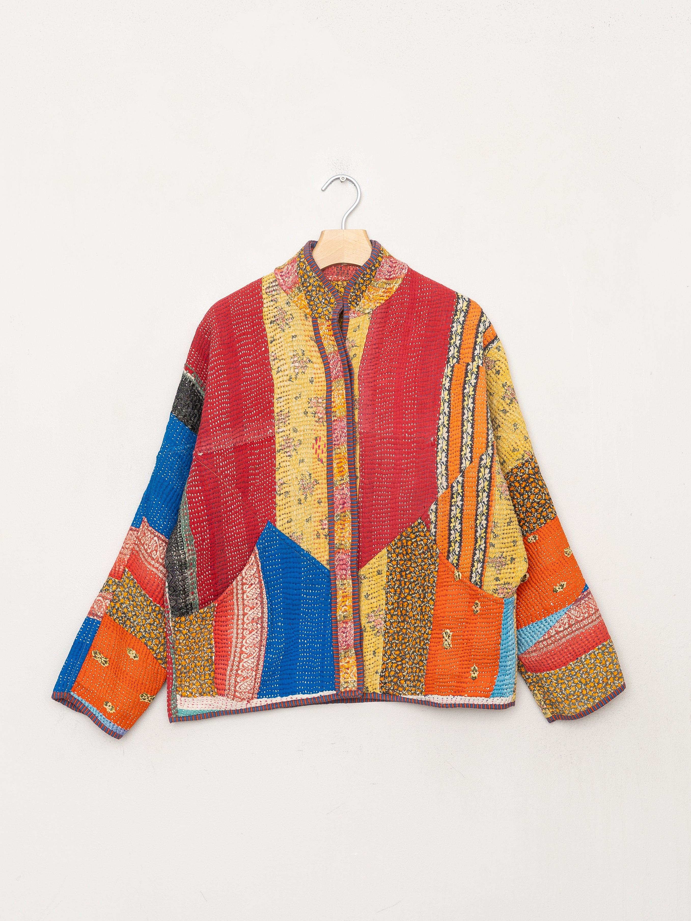 The Ladhiya Petite Quilted Patchwork Kantha Jacket
