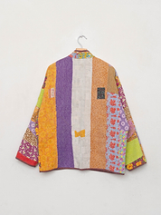 The Ladhiya Quilted Patchwork Kantha Jacket