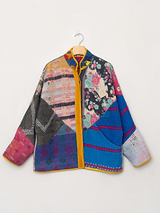 The Ladhiya Quilted Patchwork Kantha Jacket