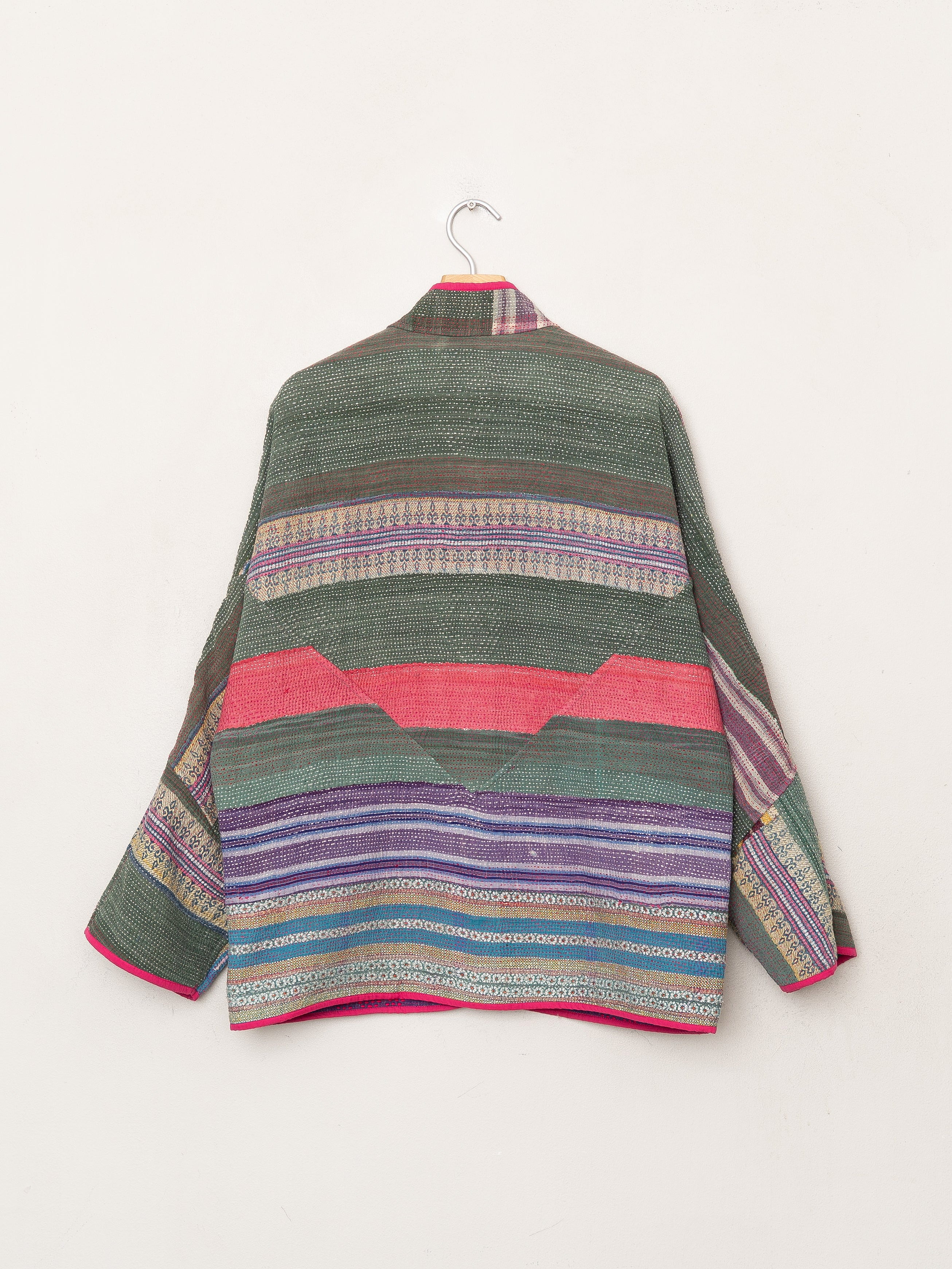 The Ladhiya Quilted Patchwork Kantha Jacket