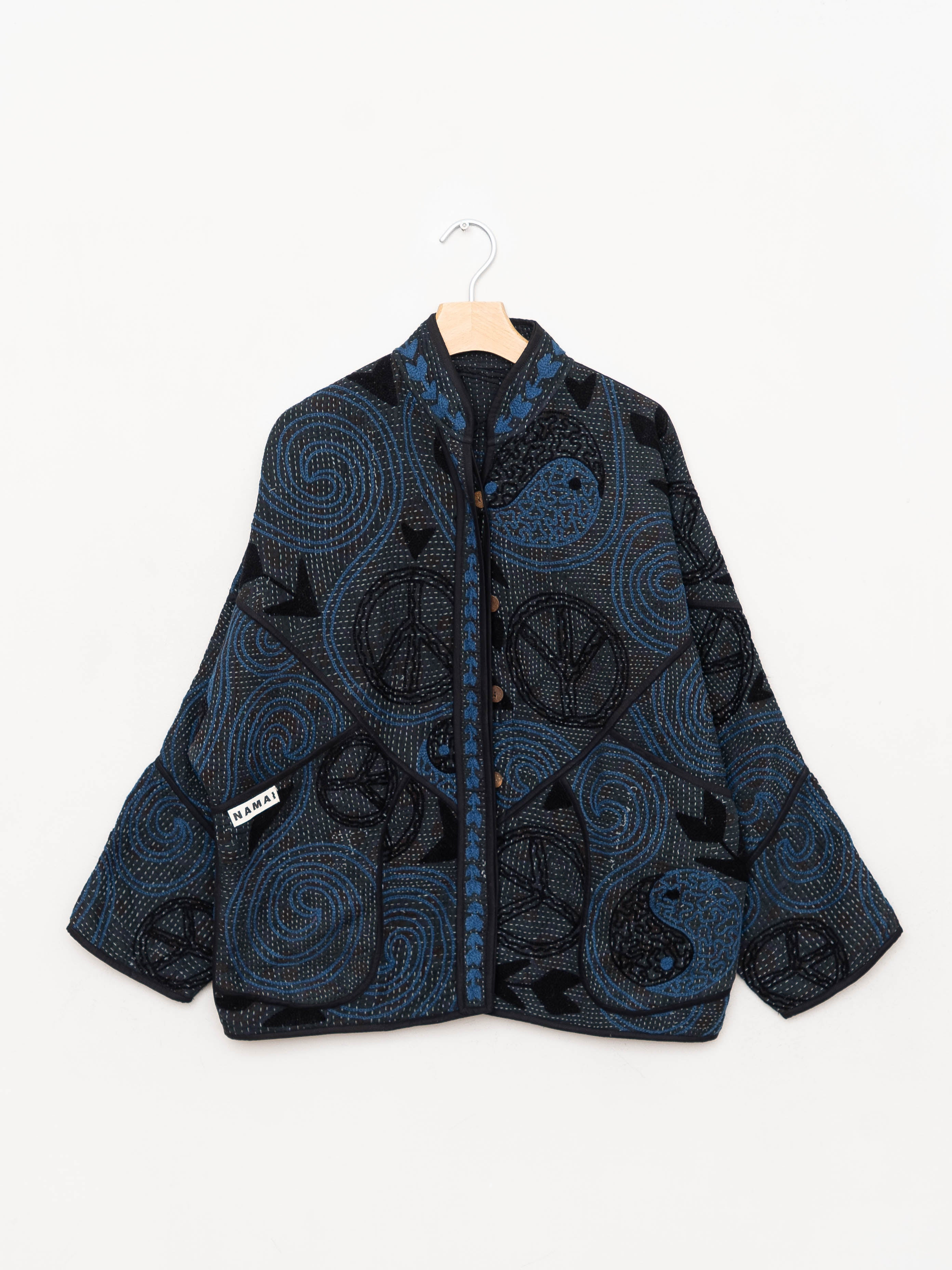 The Ladhiya Quilted Suzani Kantha Jacket