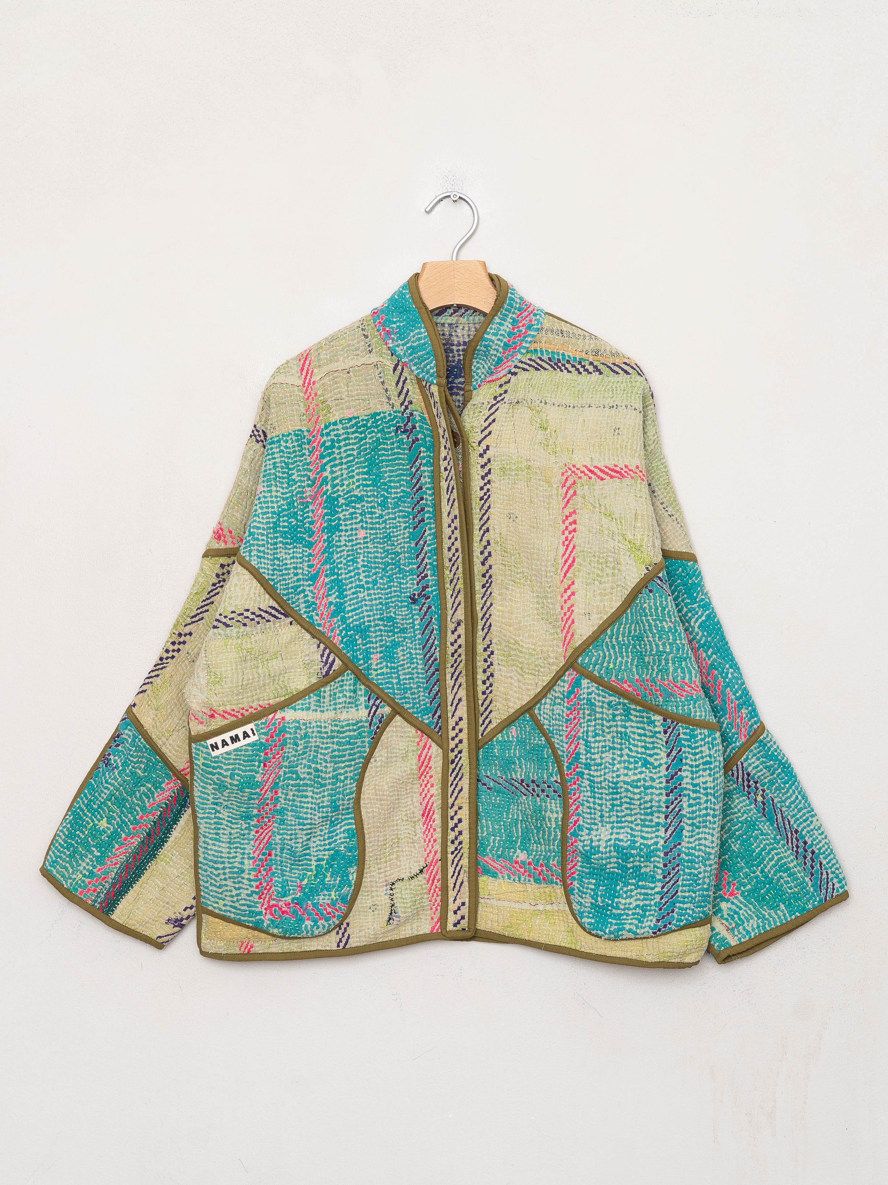 The Ladhiya Quilted Mix Match Kantha Jacket Wholesale