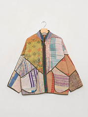 The Ladhiya Quilted Patchwork Kantha Jacket