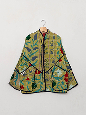 The Ladhiya Quilted Suzani Kantha Jacket