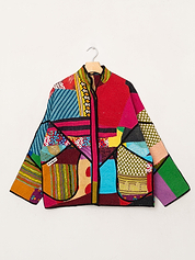 The Ladhiya Quilted Patchwork Kantha Jacket