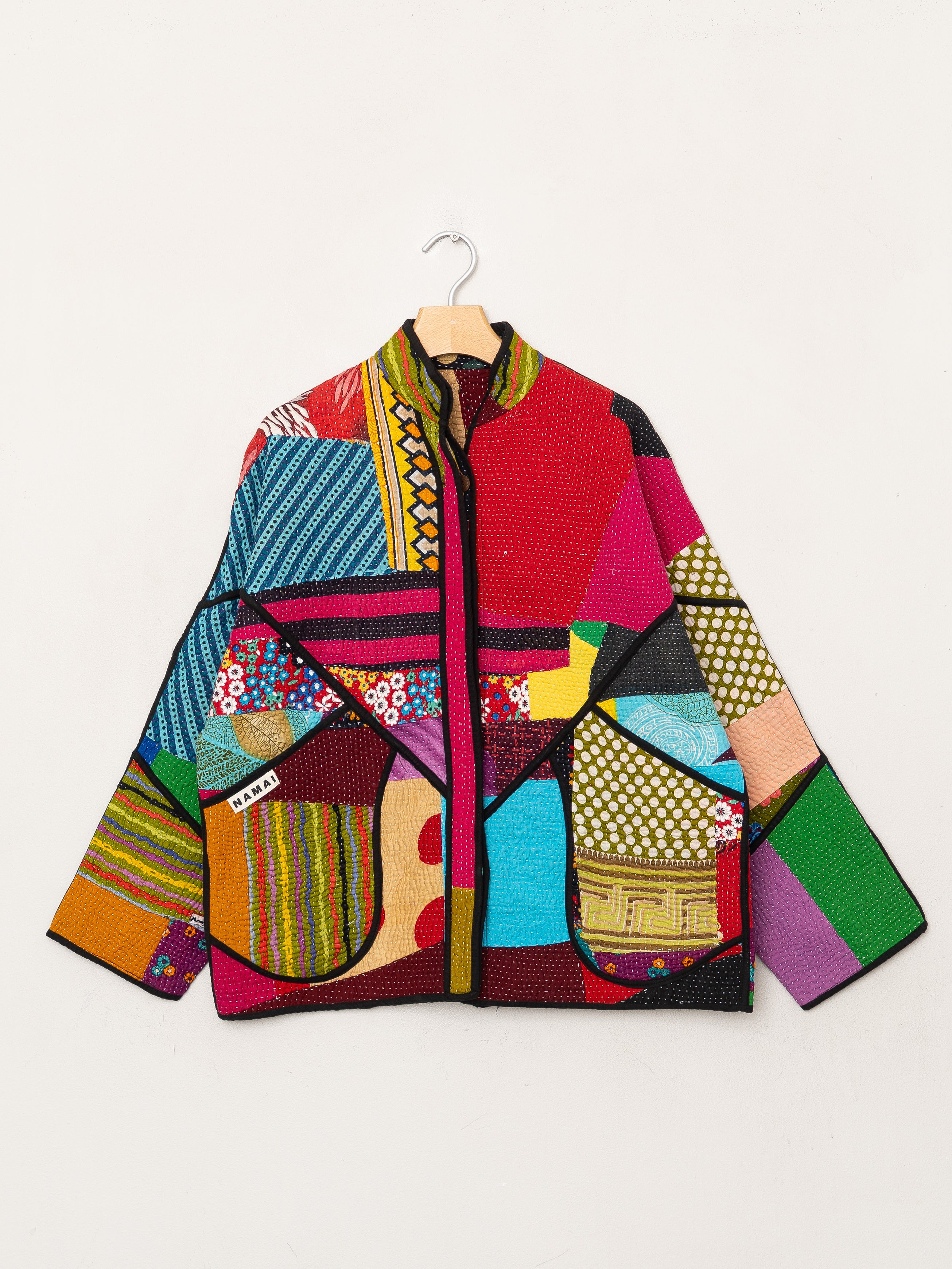 The Ladhiya Quilted Patchwork Kantha Jacket