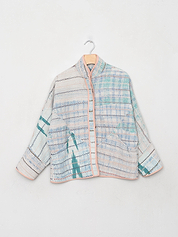 The Ladhiya Petite Quilted Patchwork Kantha Jacket
