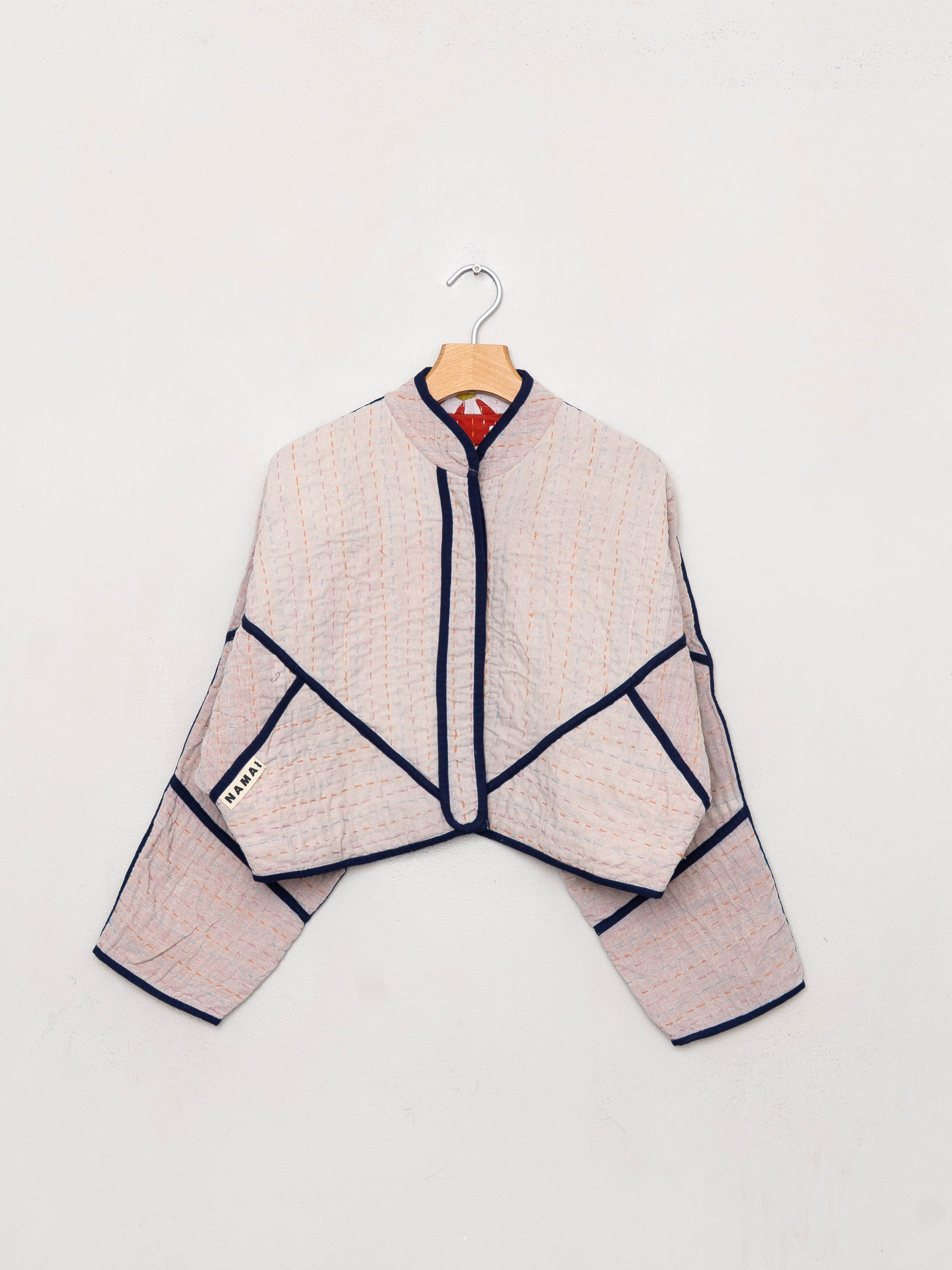 The Kaira Cropped Suzani Cut Out Kantha Jacket