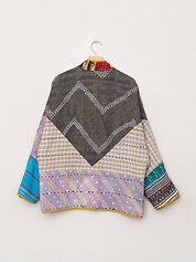 The Ladhiya Quilted Patchwork Kantha Jacket