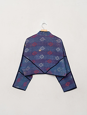 The Kaira Cropped Quilted Patchwork Kantha Jacket