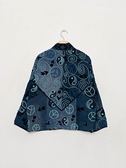 The Ladhiya Denim Suzani Jacket - Small