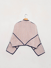 The Kaira Cropped Suzani Cut Out Kantha Jacket