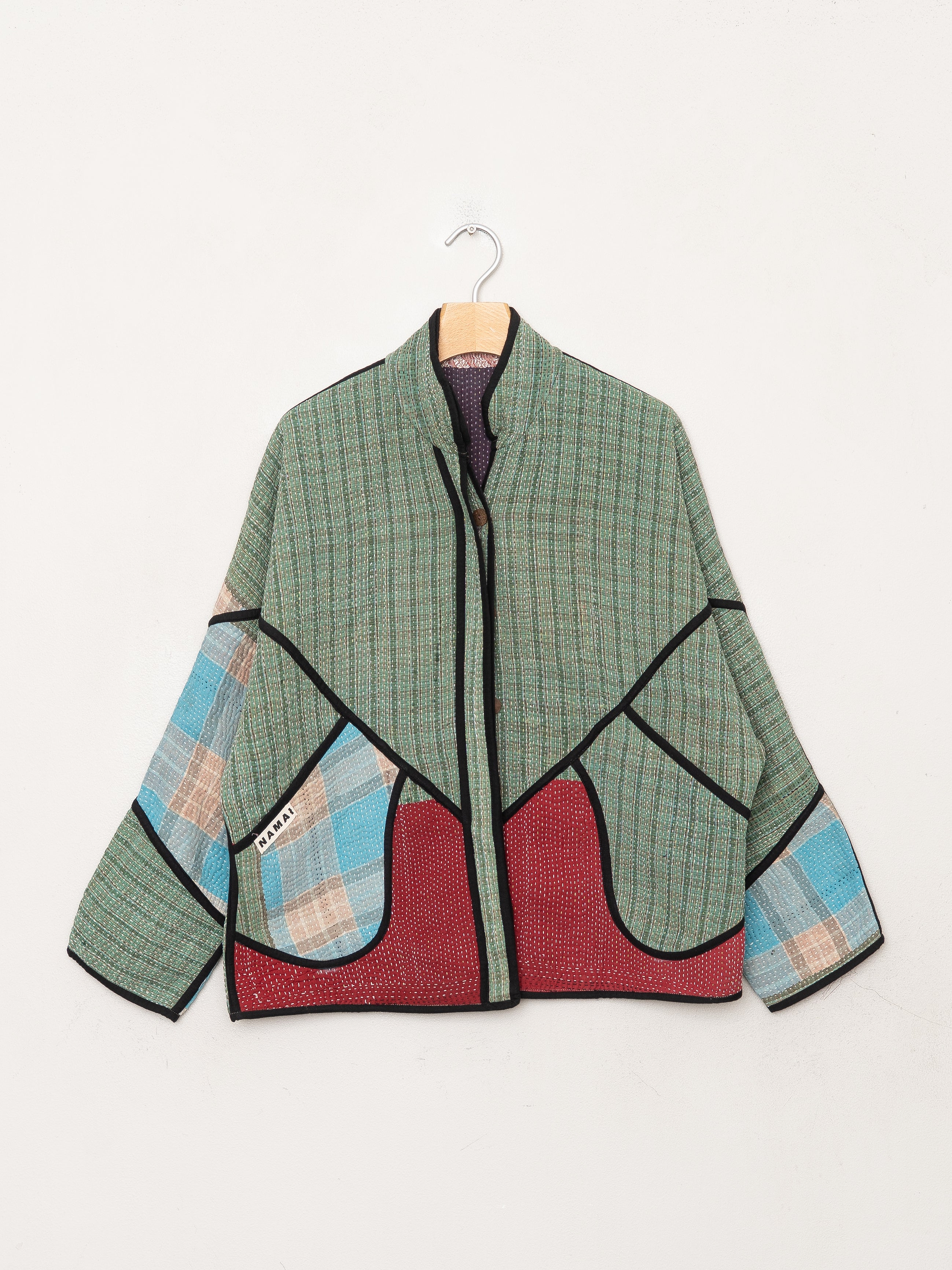 The Ladhiya Petite Quilted Patchwork Kantha Jacket