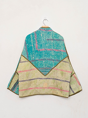 The Ladhiya Quilted Mix Match Kantha Jacket Wholesale