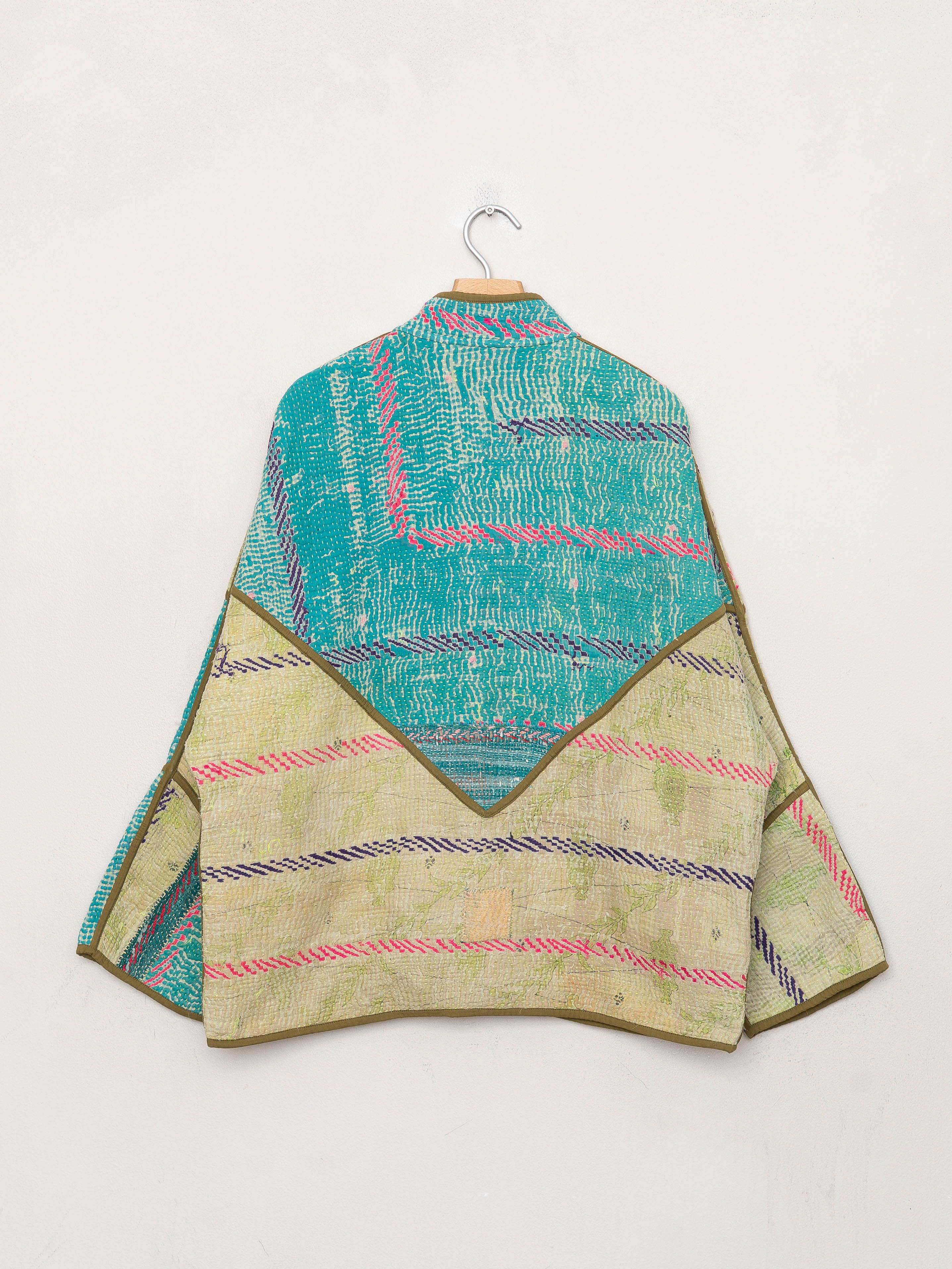 The Ladhiya Quilted Mix Match Kantha Jacket Wholesale