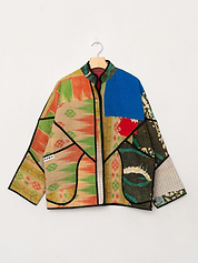 The Ladhiya Quilted Patchwork Kantha Jacket