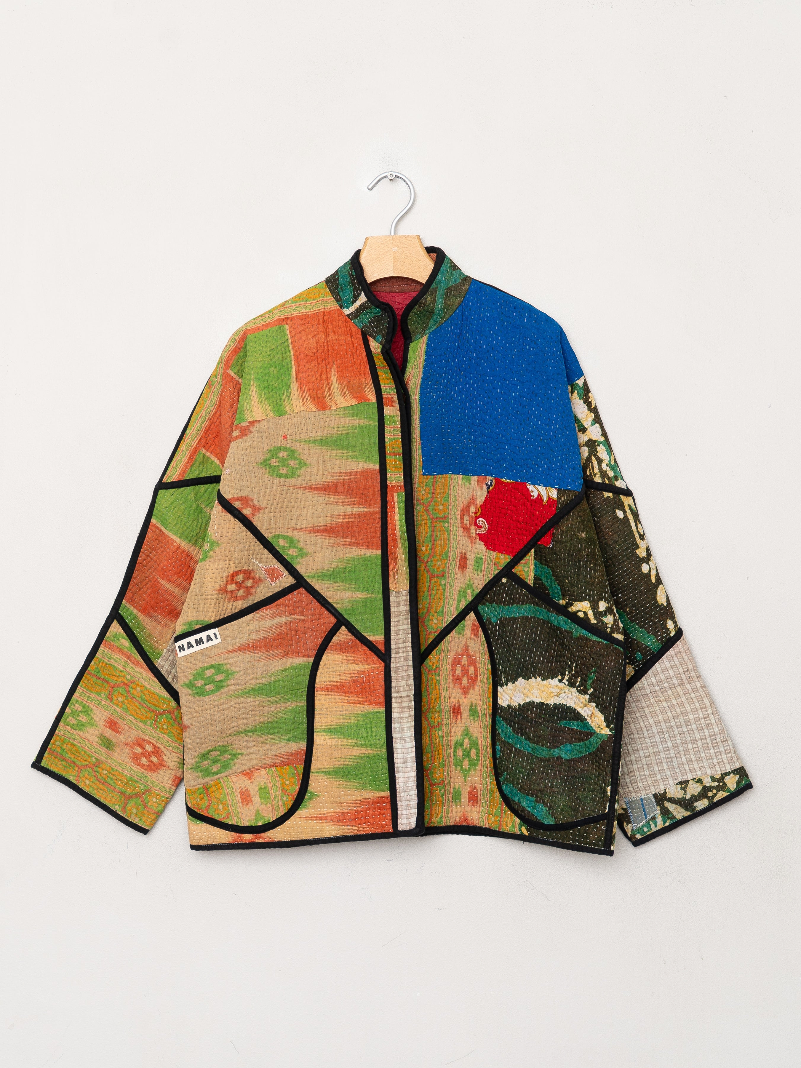 The Ladhiya Quilted Patchwork Kantha Jacket