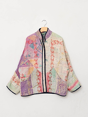 The Ladhiya Quilted Patchwork Kantha Jacket