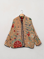 The Ladhiya Quilted Suzani Kantha Jacket