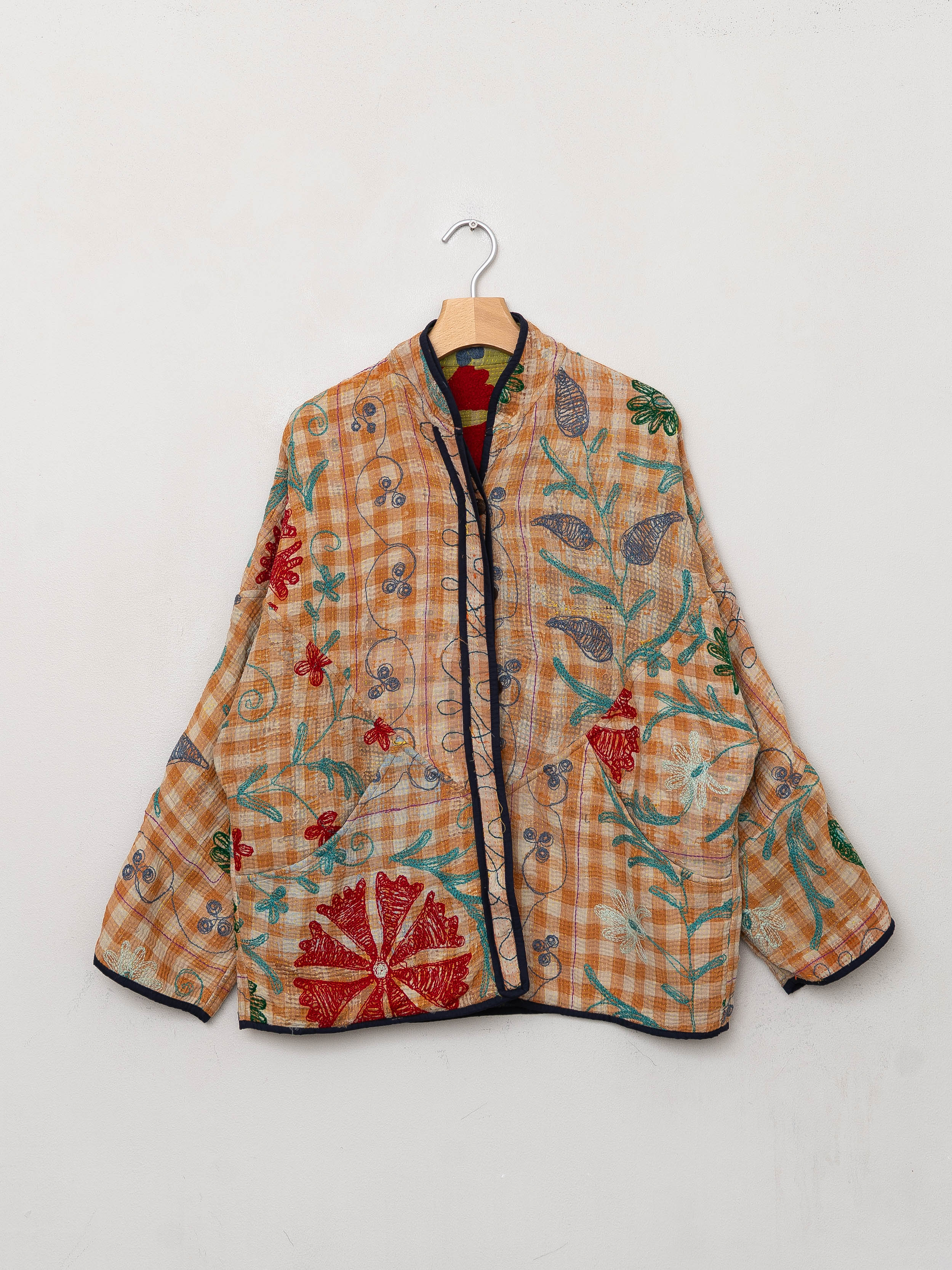 The Ladhiya Quilted Suzani Kantha Jacket