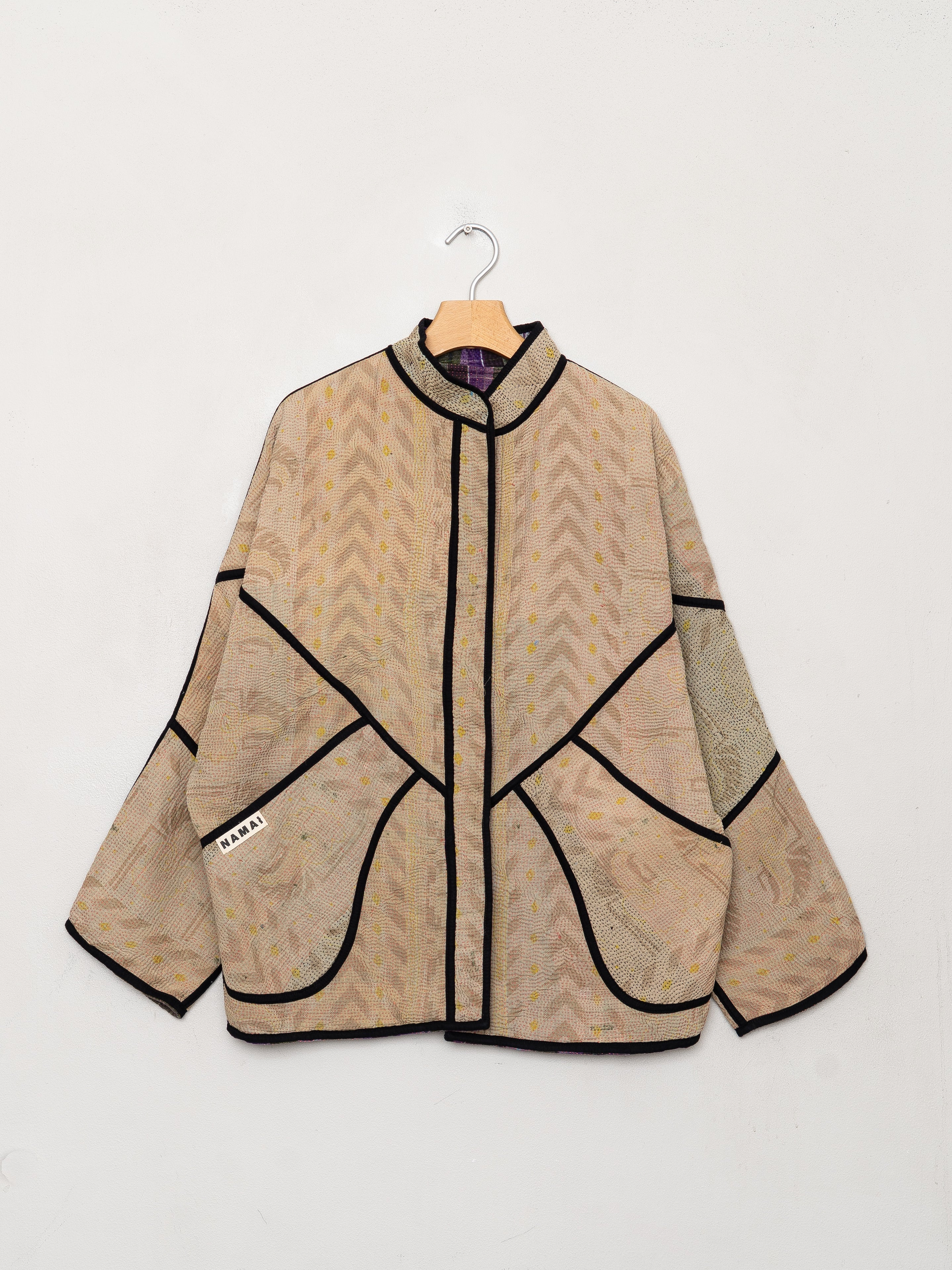 The Ishani Quilted Patchwork Kantha Jacket
