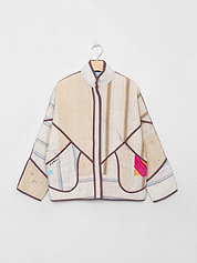 The Ladhiya Petite Quilted Patchwork Kantha Jacket