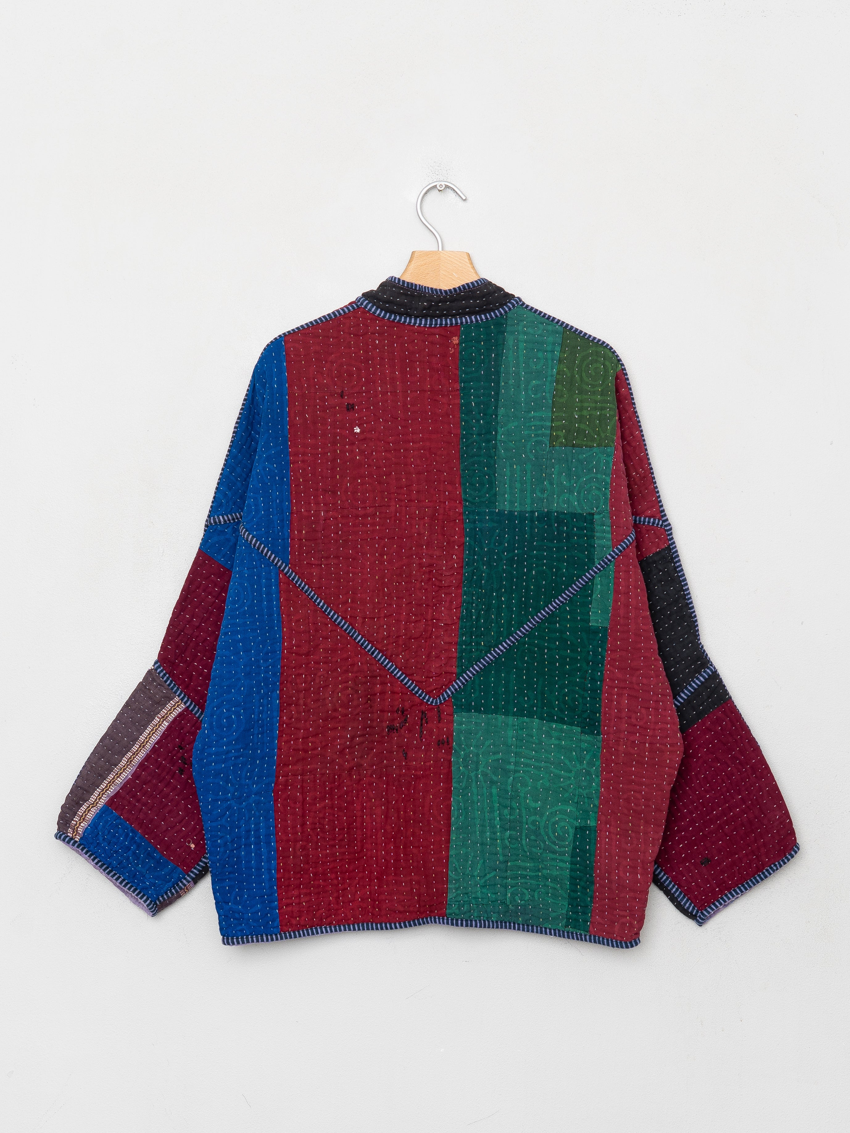 The Ishani Quilted Indigo Kantha Jacket