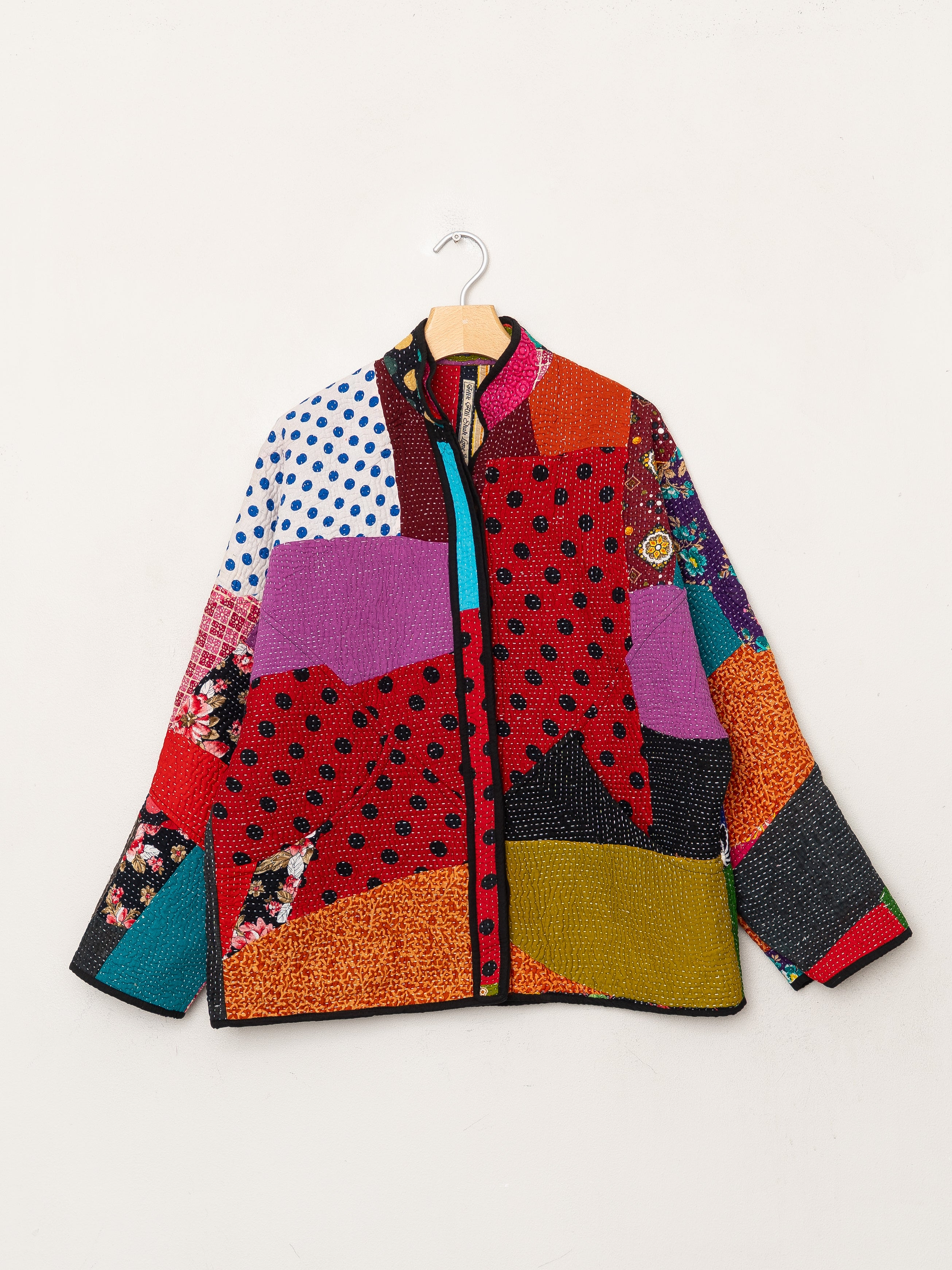 The Ladhiya Quilted Patchwork Kantha Jacket