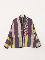 The Ladhiya Petite Quilted Patchwork Kantha Jacket