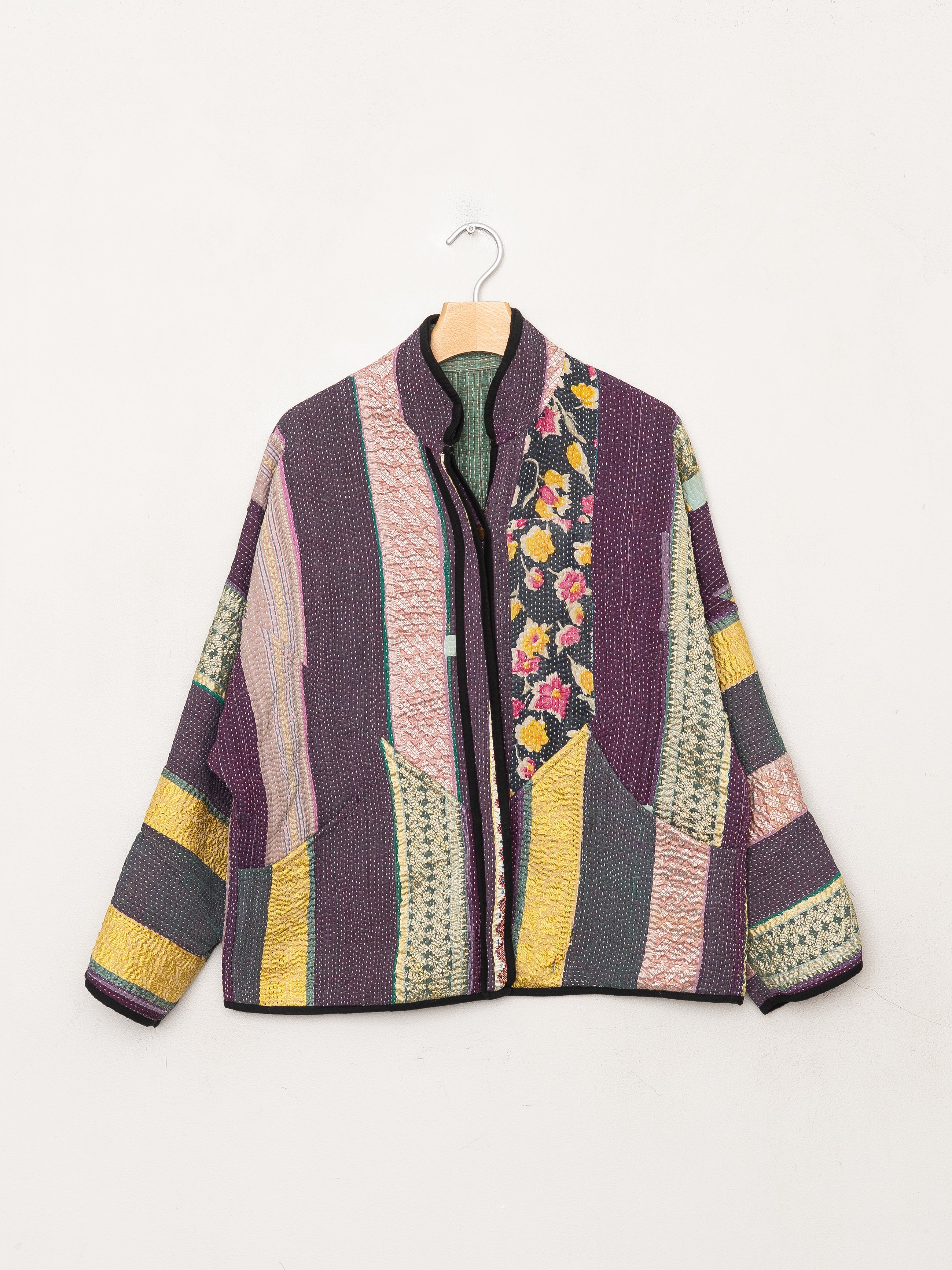 The Ladhiya Petite Quilted Patchwork Kantha Jacket