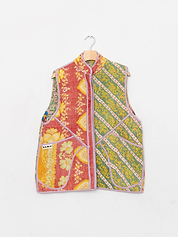 The Ladhiya Quilted Patchwork Kantha Vest