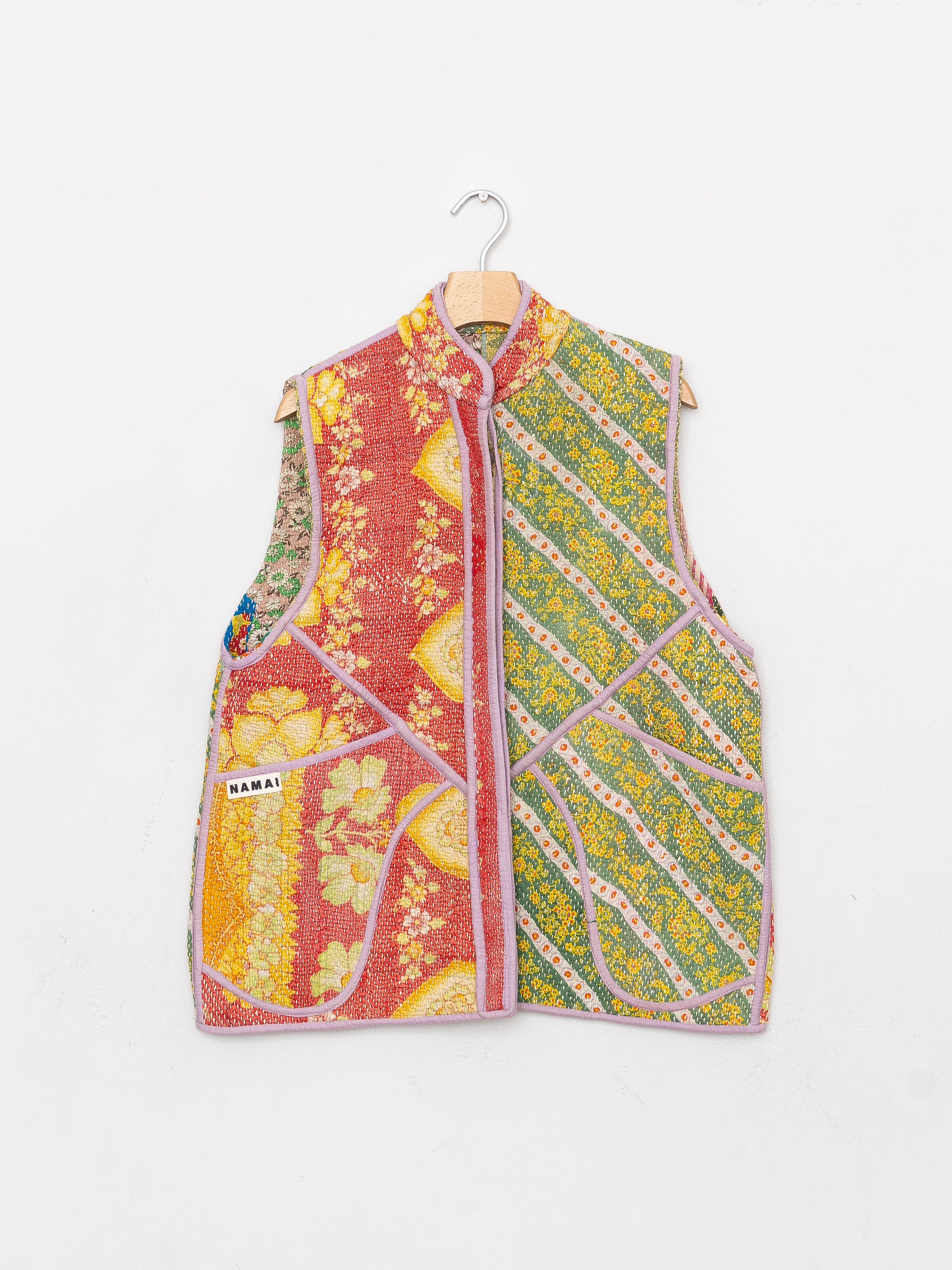 The Ladhiya Quilted Patchwork Kantha Vest