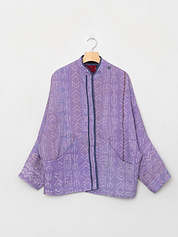 The Ishani Quilted Indigo Kantha Jacket