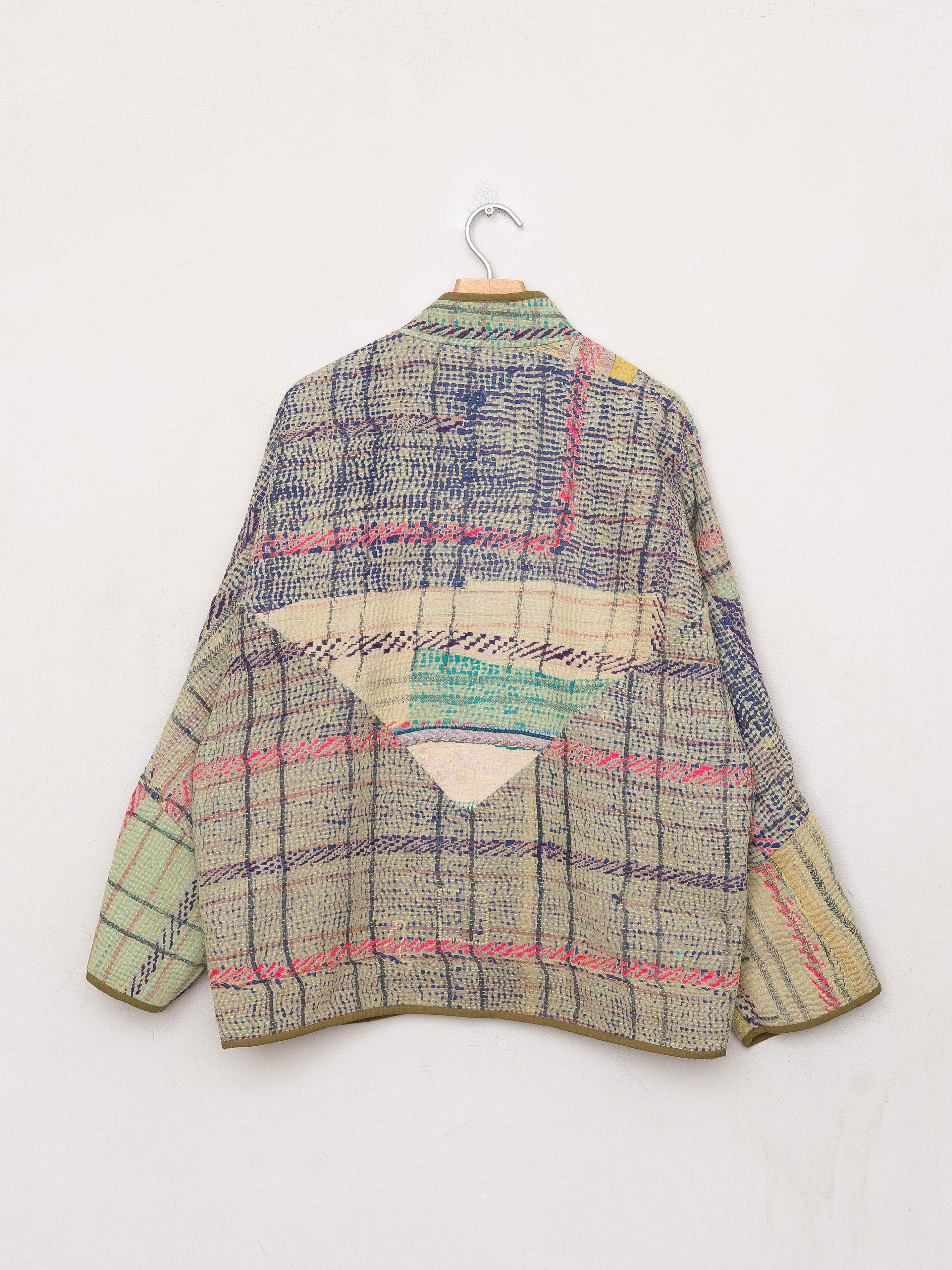 The Ladhiya Quilted Mix Match Kantha Jacket Wholesale