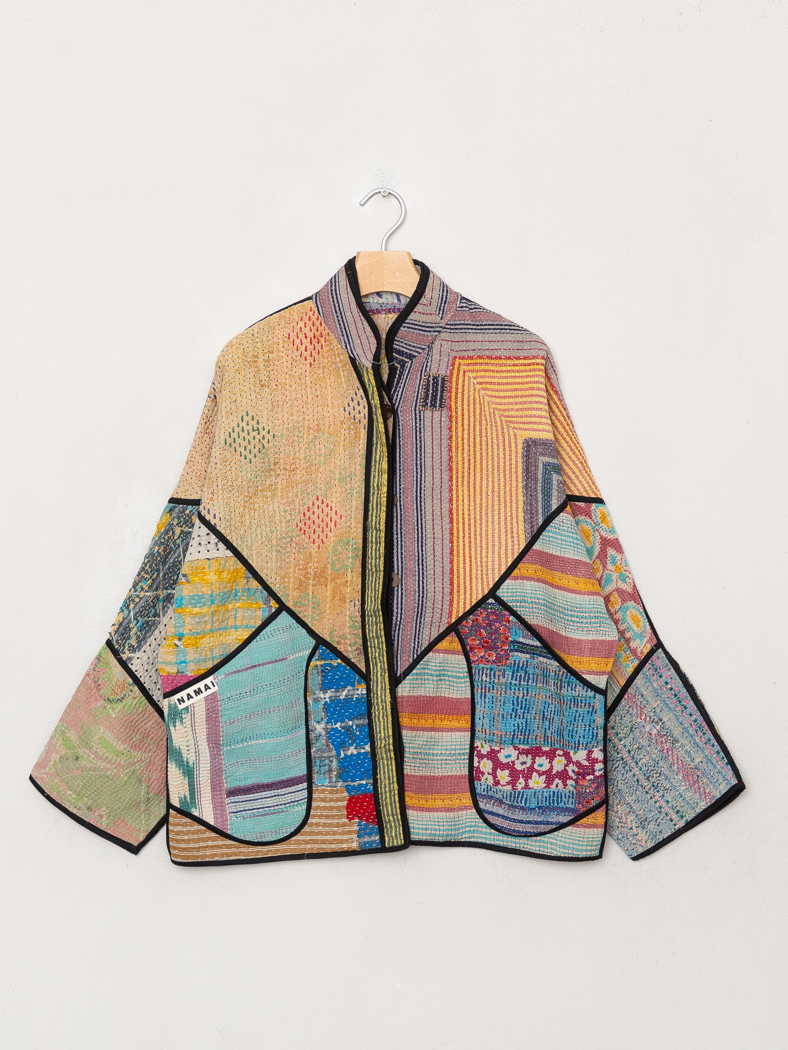 The Ladhiya Quilted Patchwork Kantha Jacket