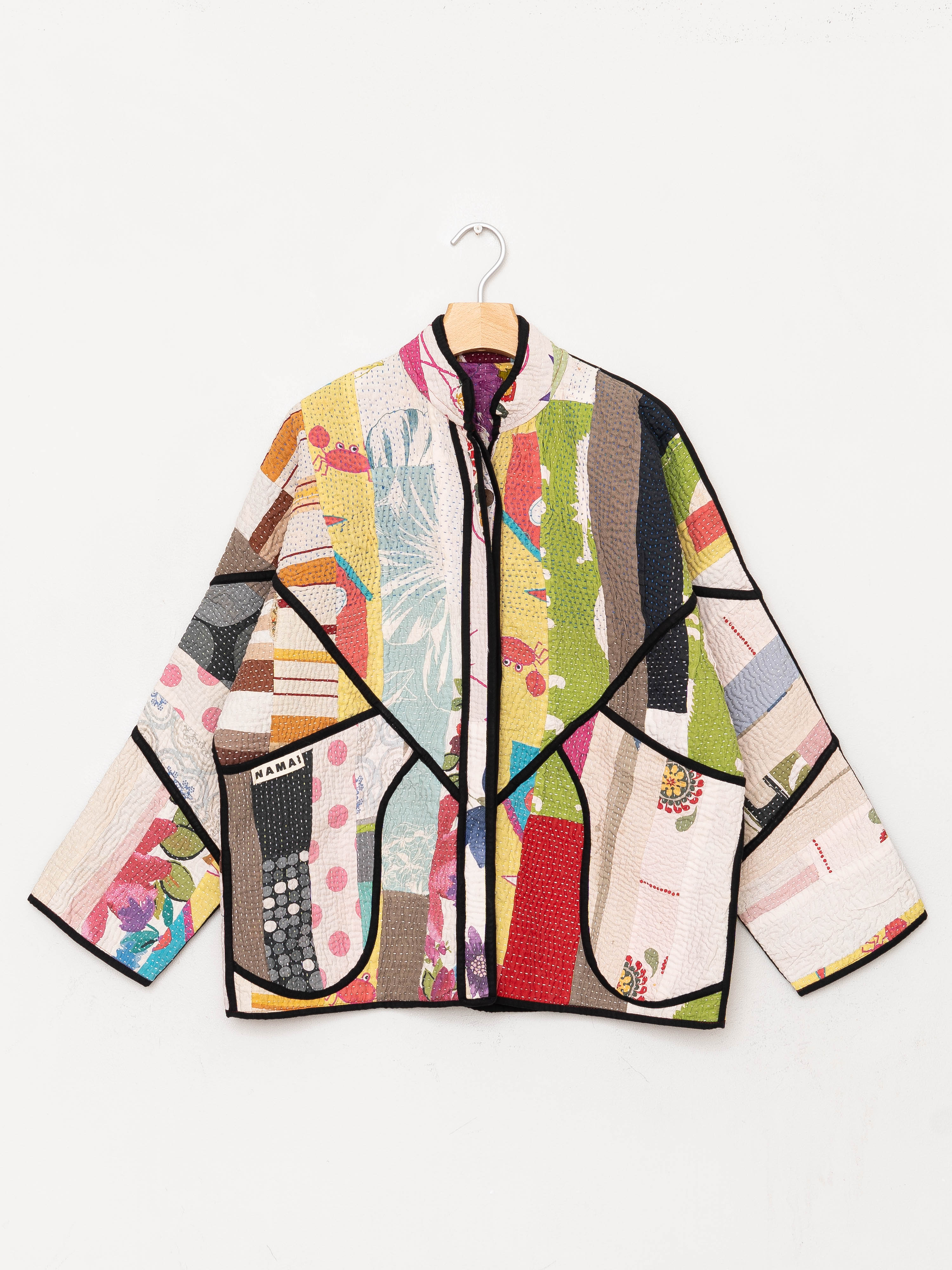 The Ladhiya Quilted Patchwork Kantha Jacket