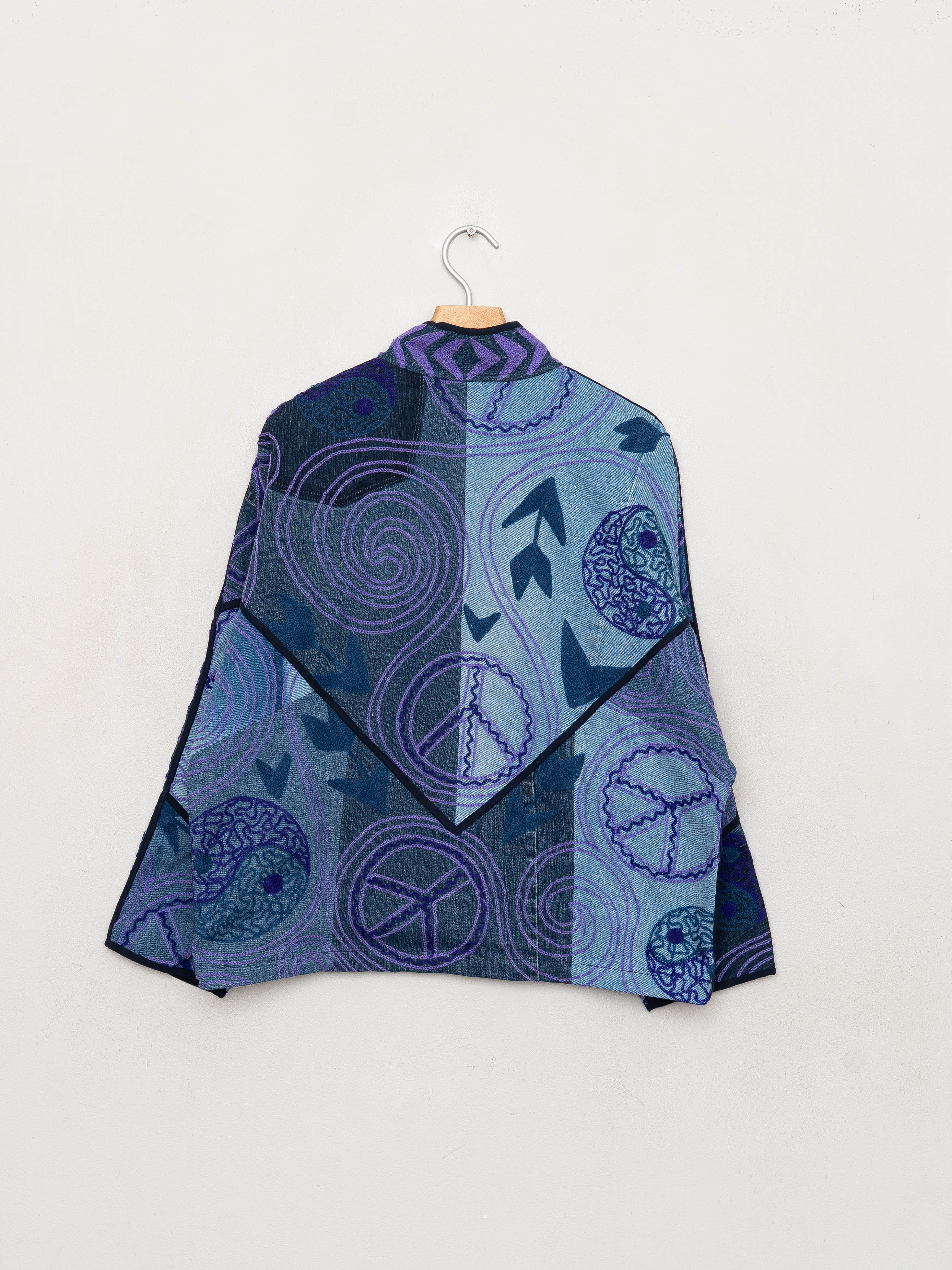 The Ladhiya Denim Suzani Jacket - Small