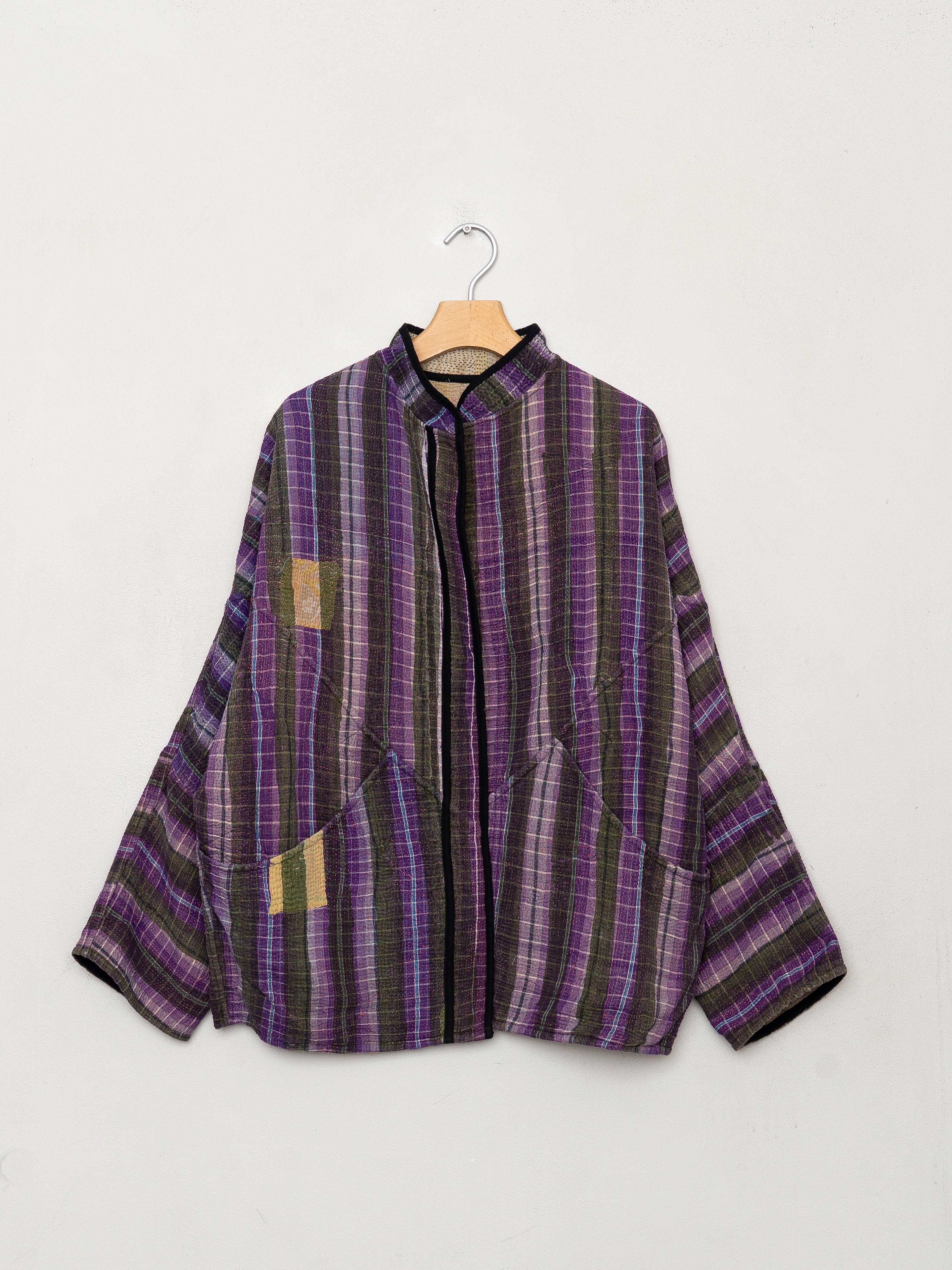 The Ishani Quilted Patchwork Kantha Jacket