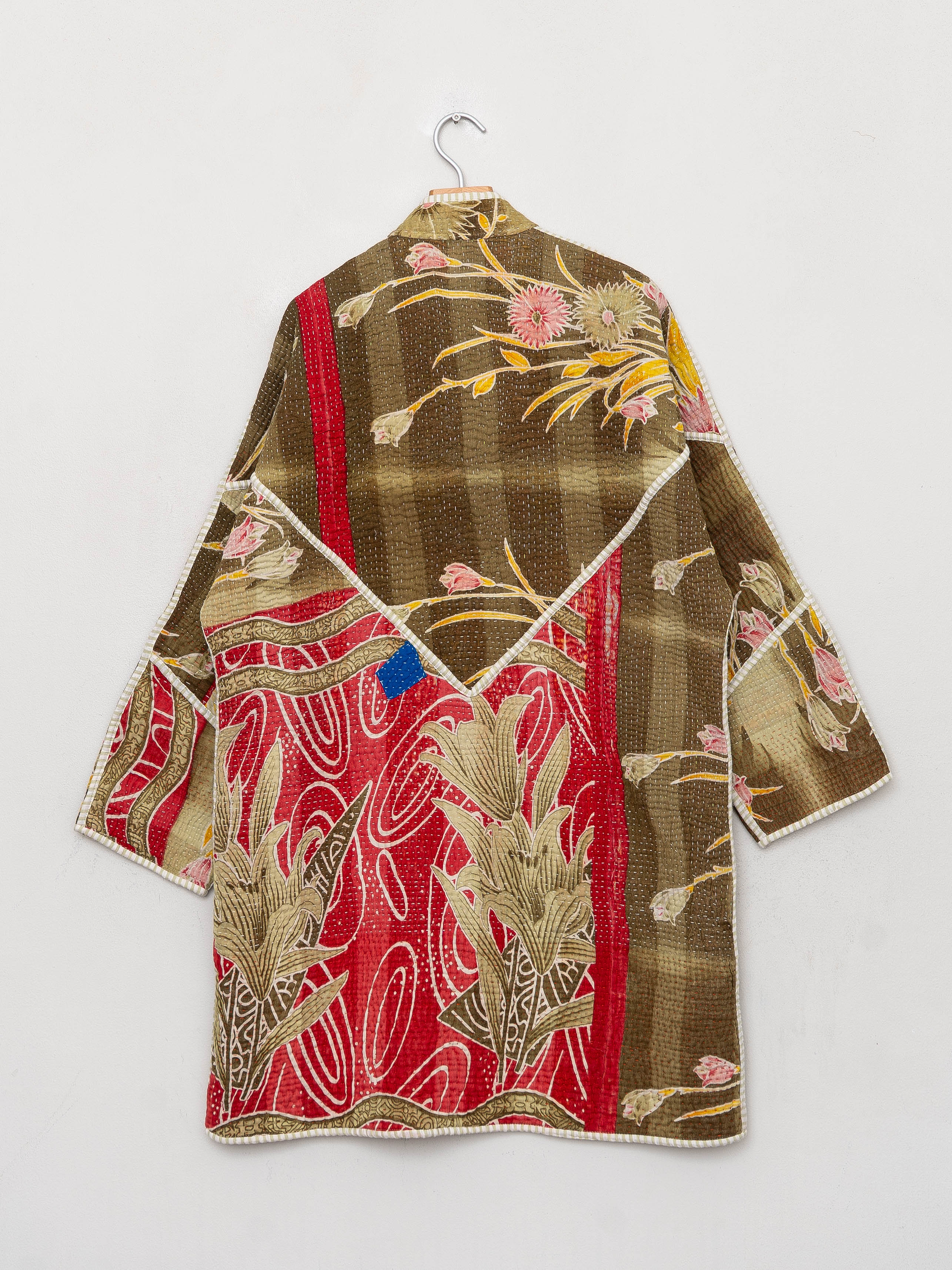 The Sai Quilted Patchwork Kantha Coat