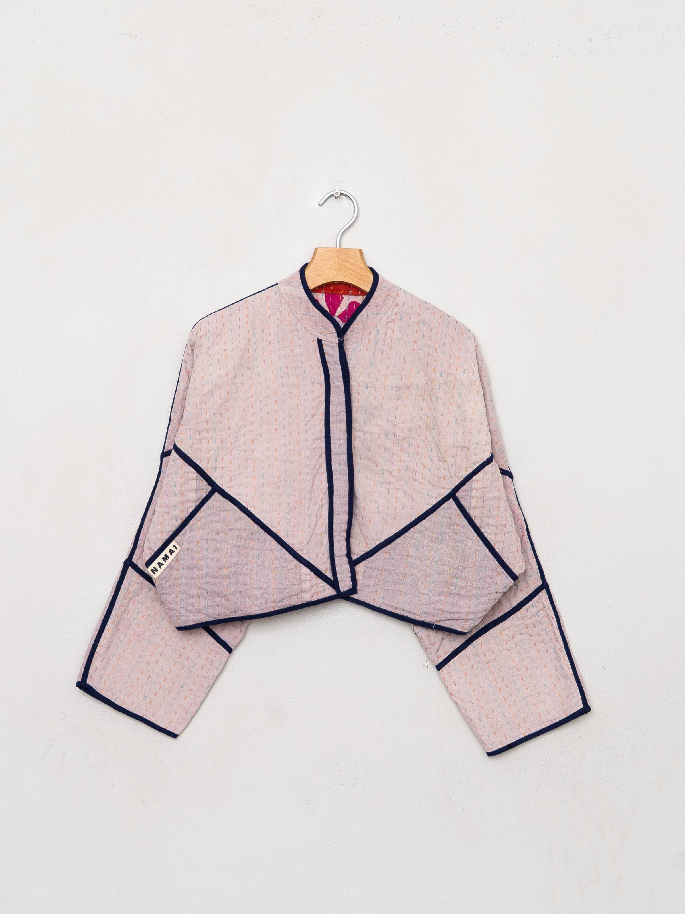 The Kaira Cropped Suzani Cut Out Kantha Jacket