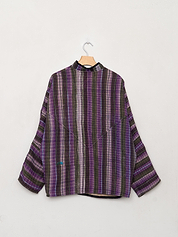 The Ishani Quilted Patchwork Kantha Jacket