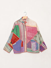 The Ladhiya Petite Quilted Patchwork Kantha Jacket