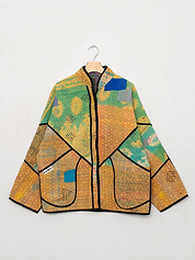 The Ladhiya Quilted Patchwork Kantha Jacket