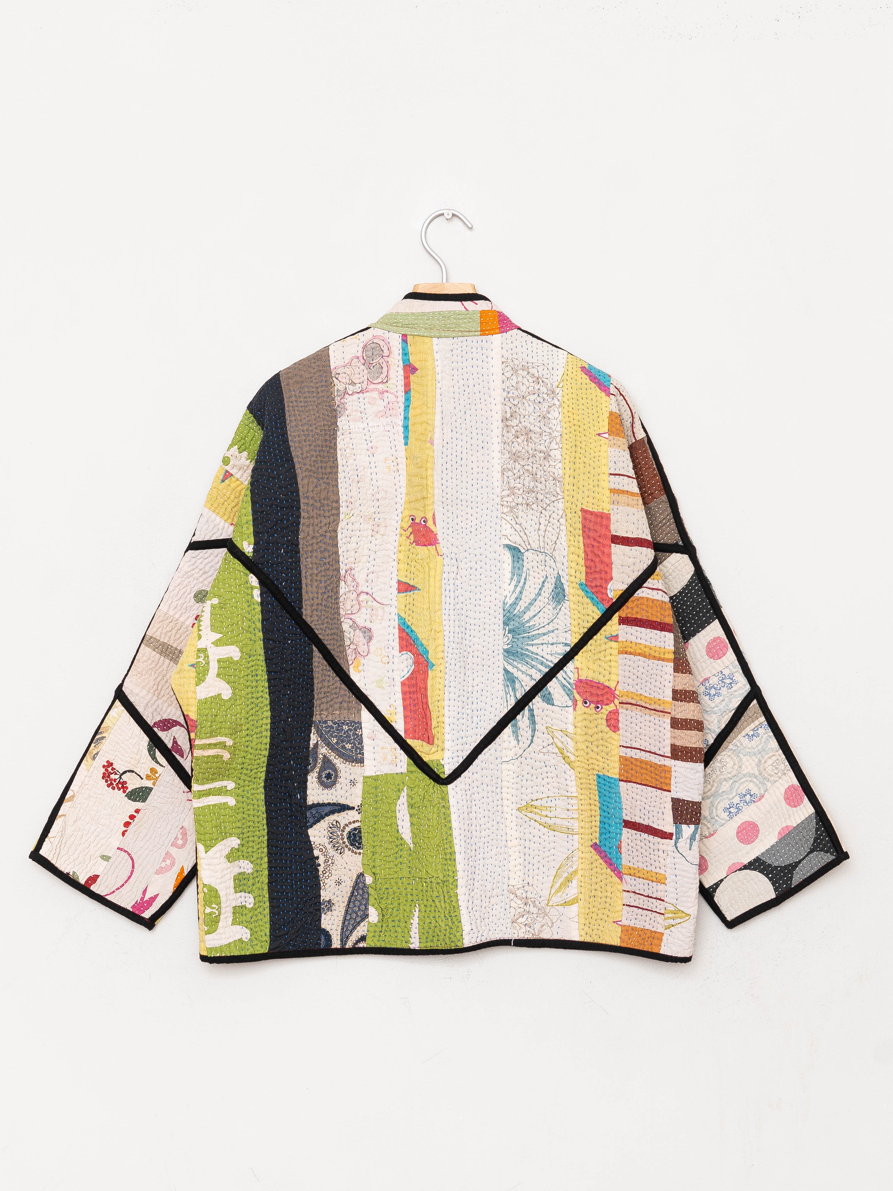 The Ladhiya Quilted Patchwork Kantha Jacket