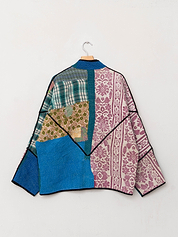 The Ladhiya Quilted Patchwork Kantha Jacket