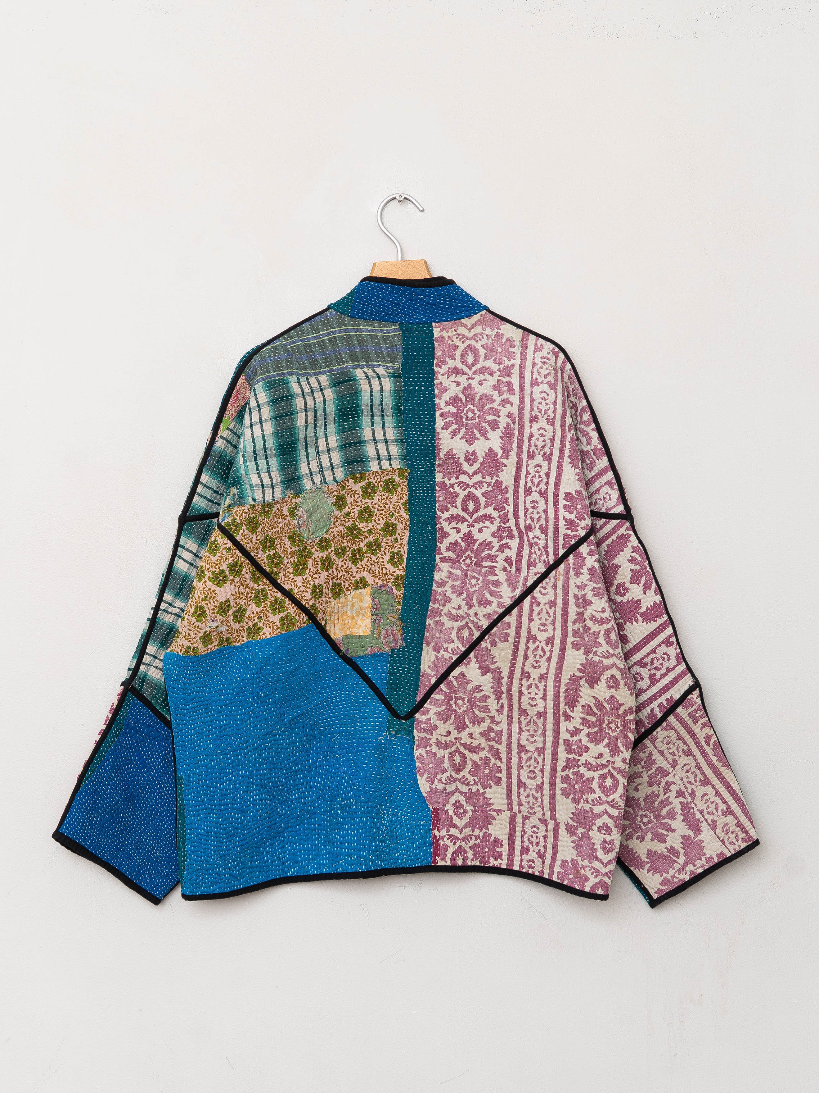 The Ladhiya Quilted Patchwork Kantha Jacket