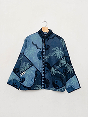 The Ladhiya Denim Suzani Jacket - Small