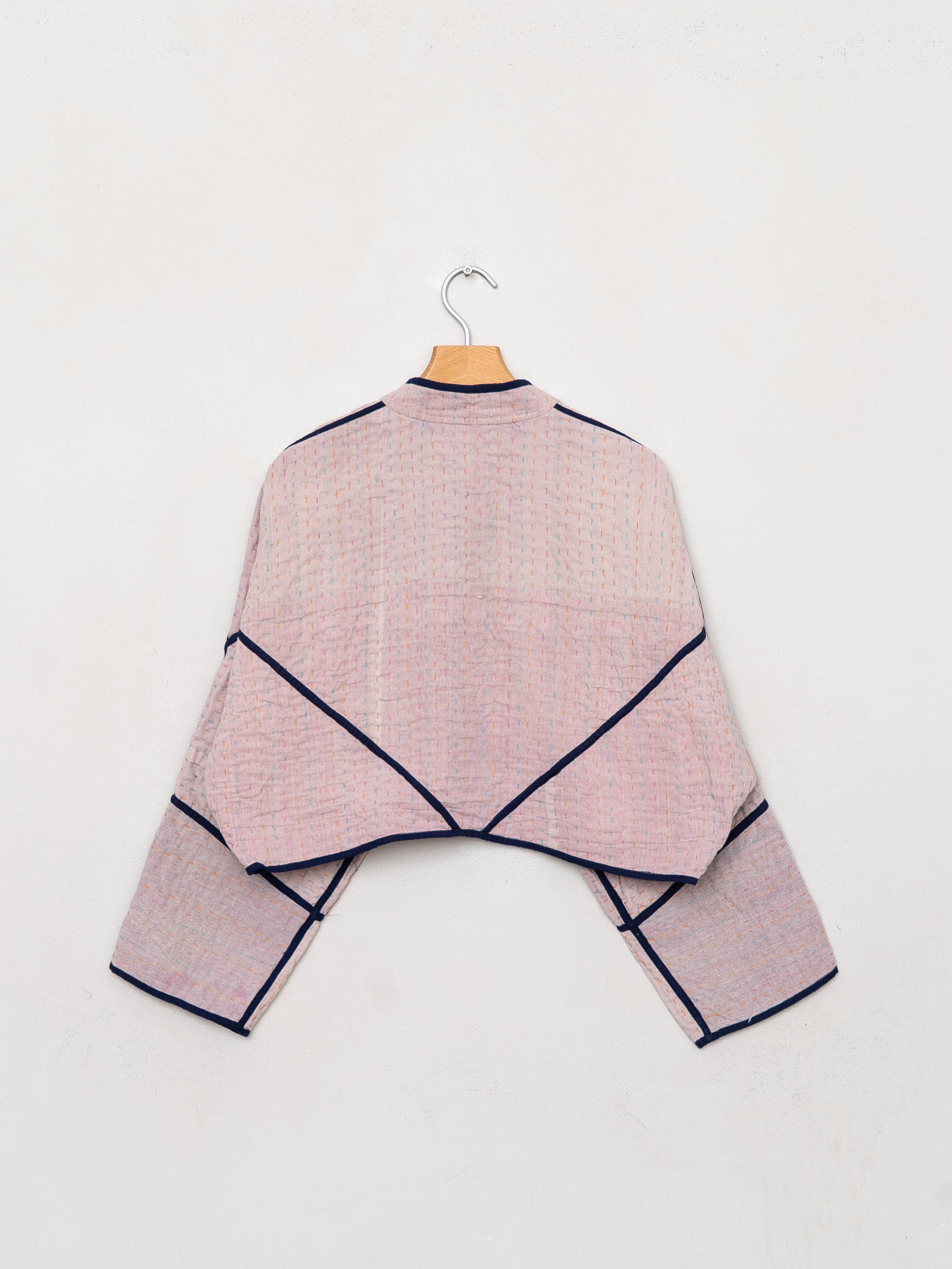 The Kaira Cropped Suzani Cut Out Kantha Jacket